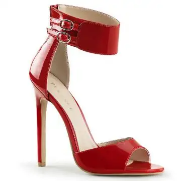 SEXY-19 Červené sandály na jehle