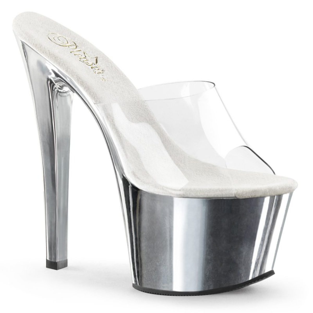 SKY-301 Stříbrné go-go pantofle | SKY-301 Pleaser