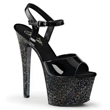 SKY-309MG Černé sexy sandály