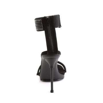 CHIC-40 Černé luxusní sandály Fabulicious - zadní pohled CHIC-40 Černé luxusní sandály Fabulicious - zadní pohled