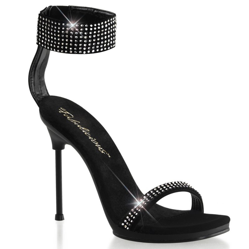 CHIC-40 Černé luxusní sandály