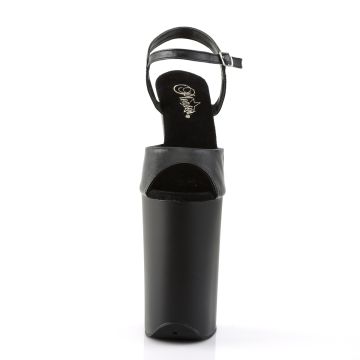 INFINITY-909 Černé sexy sandály Pleaser - přední pohled