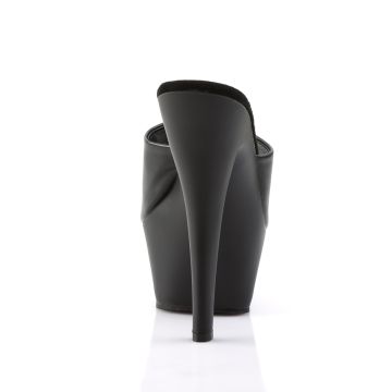 KISS-201 Černé sexy pantofle Pleaser - zadní pohled KISS-201 Černé sexy pantofle Pleaser - zadní pohled