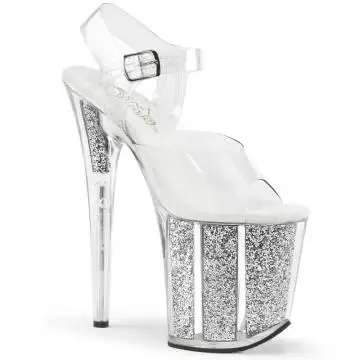 FLAMINGO-808G Stříbrné sexy boty