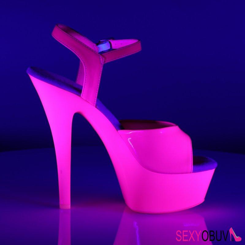 KISS-209UV Růžové svítící sexy boty