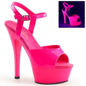 KISS-209UV Růžové svítící sexy boty