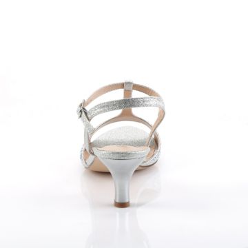 AUDREY-05 Stříbrné plesové sandály Fabulicious - zadní pohled AUDREY-05 Stříbrné plesové sandály Fabulicious - zadní pohled