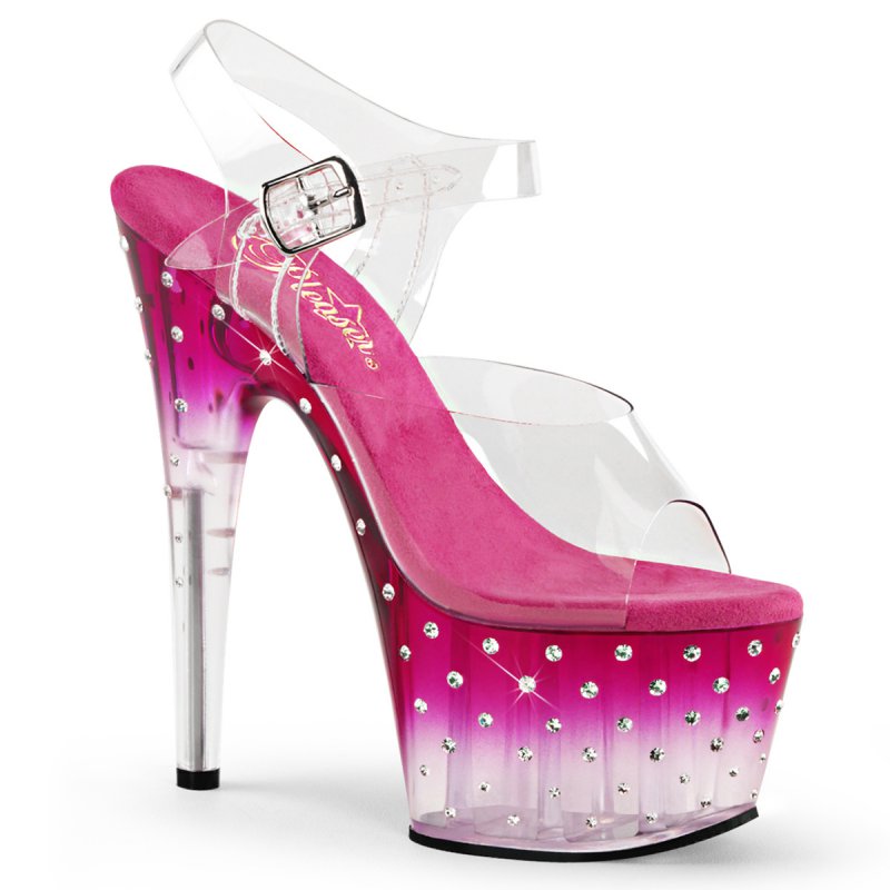 STARDUST-708T Růžové sexy sandály
