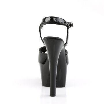ASPIRE-609 Černé sexy boty Pleaser - zadní pohled ASPIRE-609 Černé sexy boty Pleaser - zadní pohled
