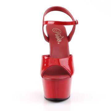 ASPIRE-609 Červené sexy boty Pleaser - přední pohled ASPIRE-609 Červené sexy boty Pleaser - přední pohled