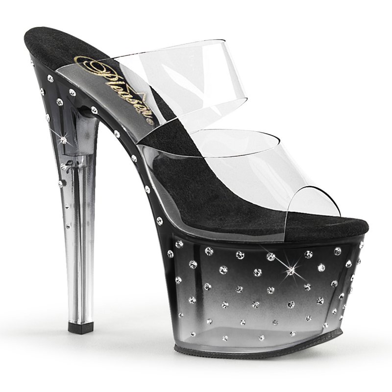 STARDUST-702T Černé sexy pantofle