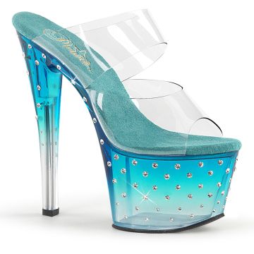 STARDUST-702T Tyrkysové sex pantofle Pleaser