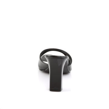 ROMANCE-301-2 Černé pantofle Fabulicious - zadní pohled ROMANCE-301-2 Černé pantofle Fabulicious - zadní pohled