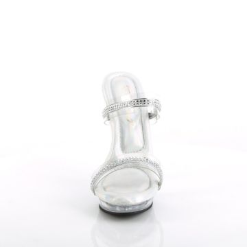 LIP-102-2 Průhledné pantofle Fabulicious - přední pohled LIP-102-2 Průhledné pantofle Fabulicious - přední pohled