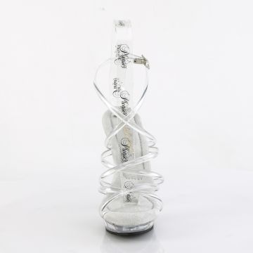 LIP-106 Průhledné páskové sandály Fabulicious - přední pohled LIP-106 Průhledné páskové sandály Fabulicious - přední pohled