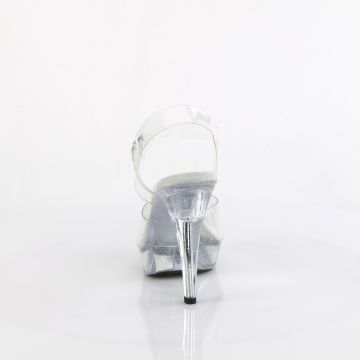 COCKTAIL-508MG Průhledné sandály Fabulicious - zadní pohled