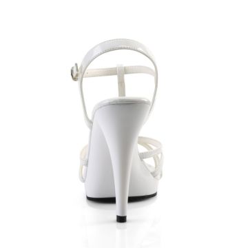 FLAIR-420 Bílé svatební sandály Fabulicious - vnější pohled FLAIR-420 Bílé svatební sandály Fabulicious - vnější pohled