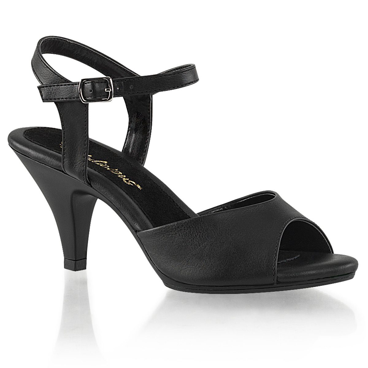 BELLE-309 Černé matné plesové sandály | BELLE-309 Fabulicious