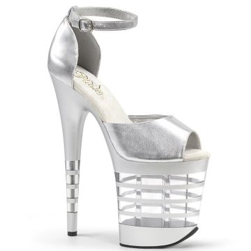 FLAMINGO-889LN Stříbrné sexy podpatky Pleaser FLAMINGO-889LN Stříbrné sexy podpatky Pleaser