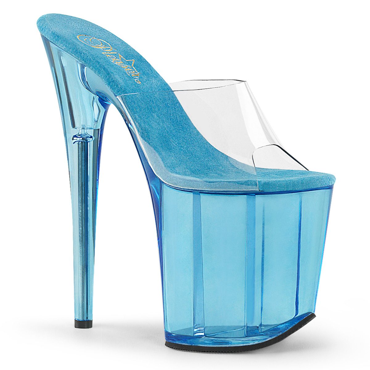 FLAMINGO-801T Modré sexy pantofle | FLAMINGO-801T Pleaser