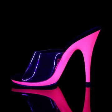 POISE-501UV Růžové svítící pózovací pantofle Pleaser - vnitřní pohled POISE-501UV Růžové svítící pózovací pantofle Pleaser - vnitřní pohled