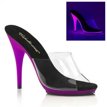 POISE-501UV Fialové svítící pozing pantofle