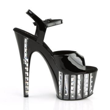 ADORE-709VLRS Černé sexy boty Pleaser - vnější pohled ADORE-709VLRS Černé sexy boty Pleaser - vnější pohled