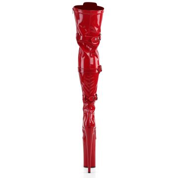 BEYOND-3028 Červené erotické kozačky Pleaser - zadní pohled BEYOND-3028 Červené erotické kozačky Pleaser - zadní pohled