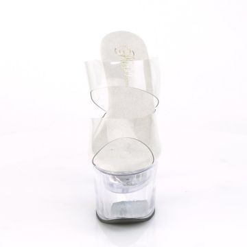 FLASHDANCE-702 Svítící sexy pantofle Pleaser - přední pohled