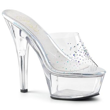 KISS-201SD Luxusní průhledné sexy pantofle Pleaser KISS-201SD Luxusní průhledné sexy pantofle Pleaser