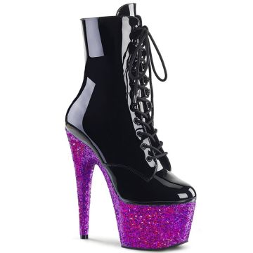 Fialové boty ADORE-1020LG Striptýzové kotníčkové kozačky Pleaser