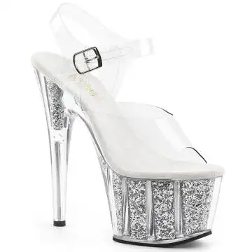 ADORE-708G Stříbrné sandály