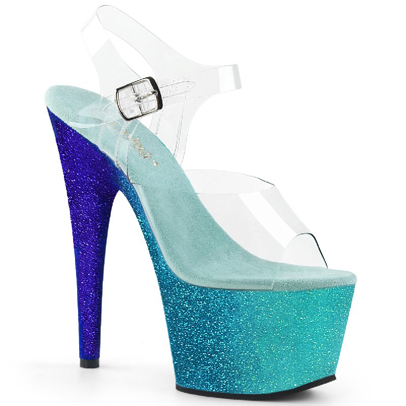 ADORE-708OMBRE Modré sexy boty