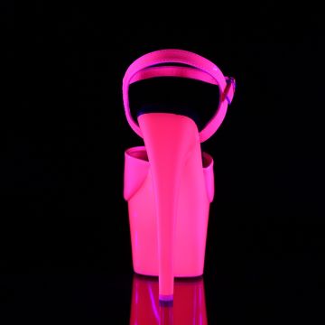ADORE-709UV Růžové svítící sandály Pleaser - zadní pohled ADORE-709UV Růžové svítící sandály Pleaser - zadní pohled