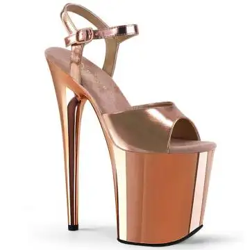 FLAMINGO-809 Zlaté sexy sandály